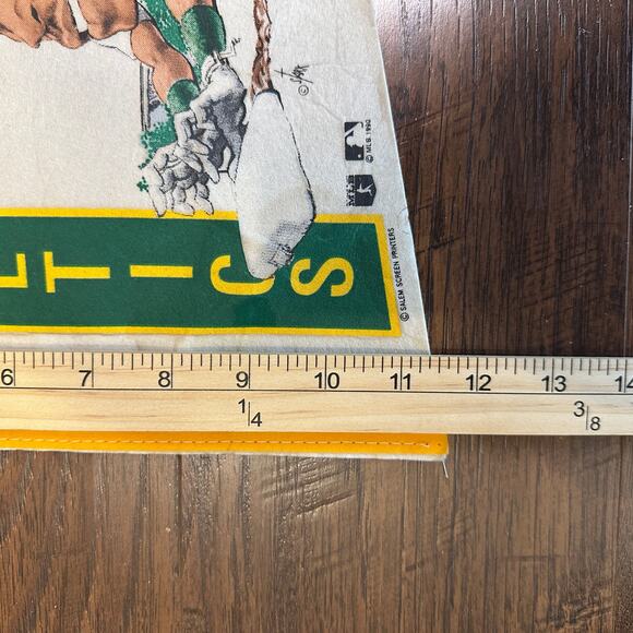 Vintage Rickey Henderson Salem 90s Pennant Banner Oakland Athletics Baseball MLB - Picture 13 of 13